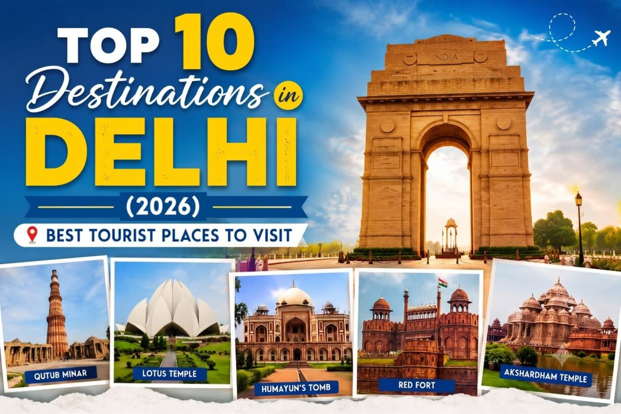 Top 10 Destinations in Delhi (2026) Best Tourist Places to Visit